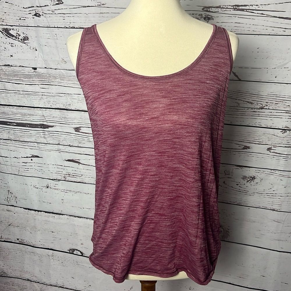 Lululemon Marled Maroon Racerback Athletic Tank Top